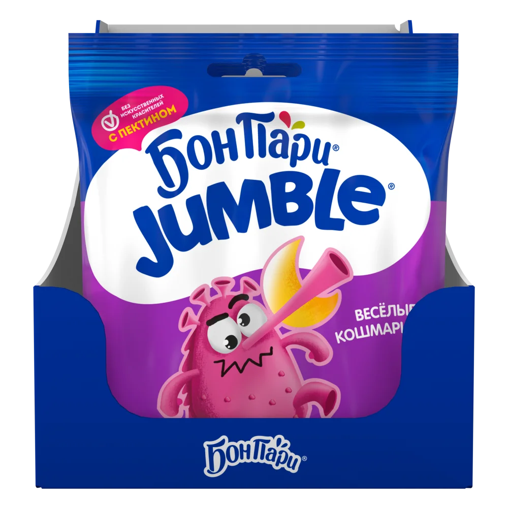 Jumble® Веселые кошмарики®. Мармелад жевательный со вкусом фруктов. 70г