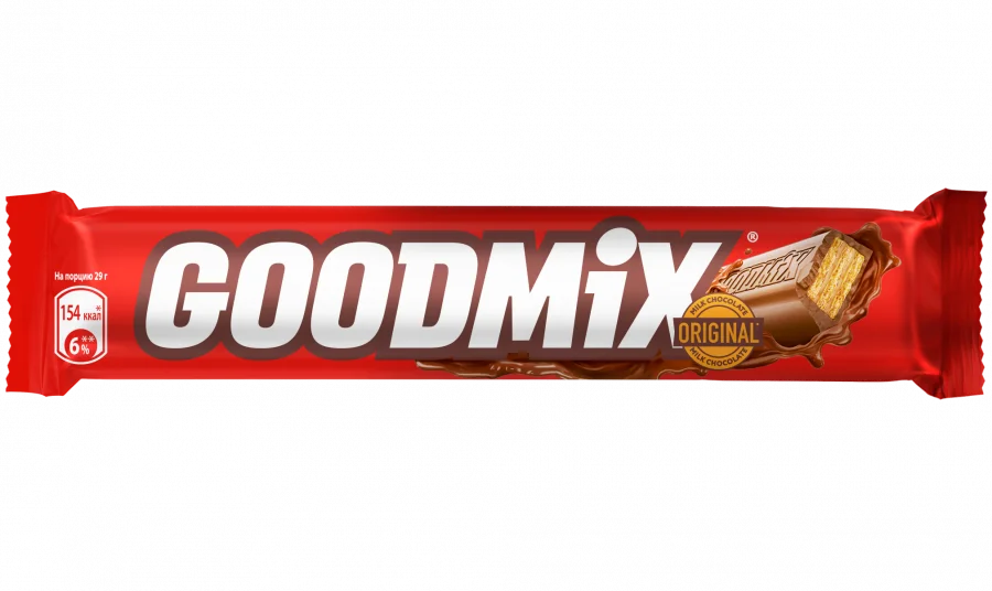 Goodmix original milk  chocolate. Молочный шоколад с хрустящей вафлей.