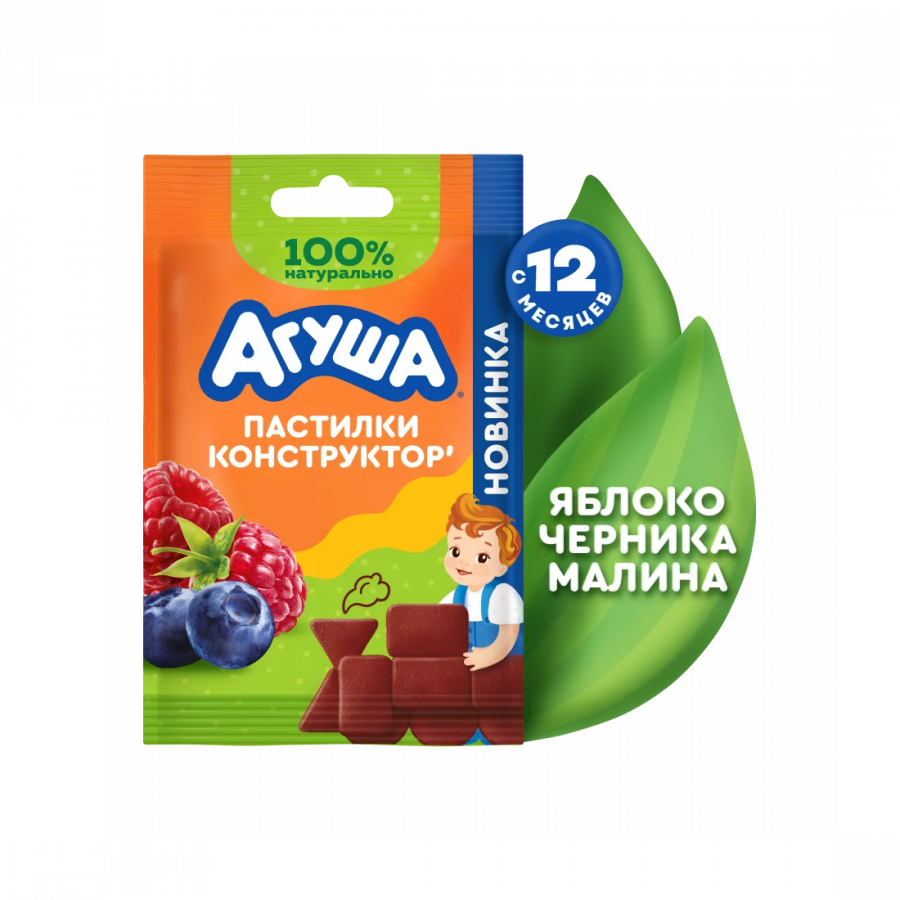 Фруктовые пастилки из яблок, черники и малины