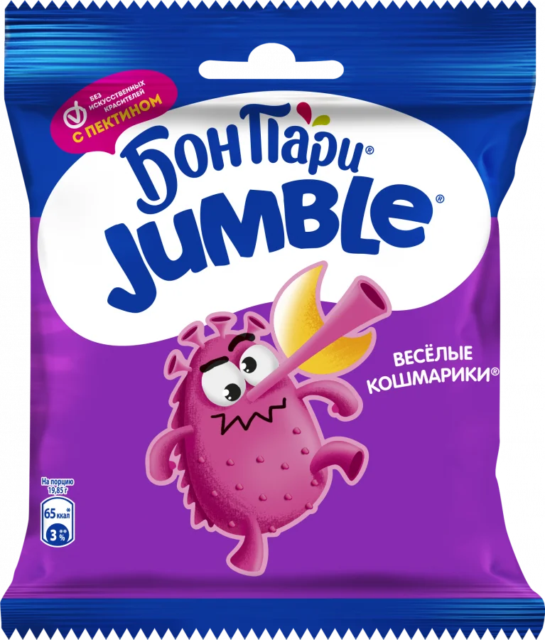 Jumble® Веселые кошмарики®. Мармелад жевательный со вкусом фруктов. 70г