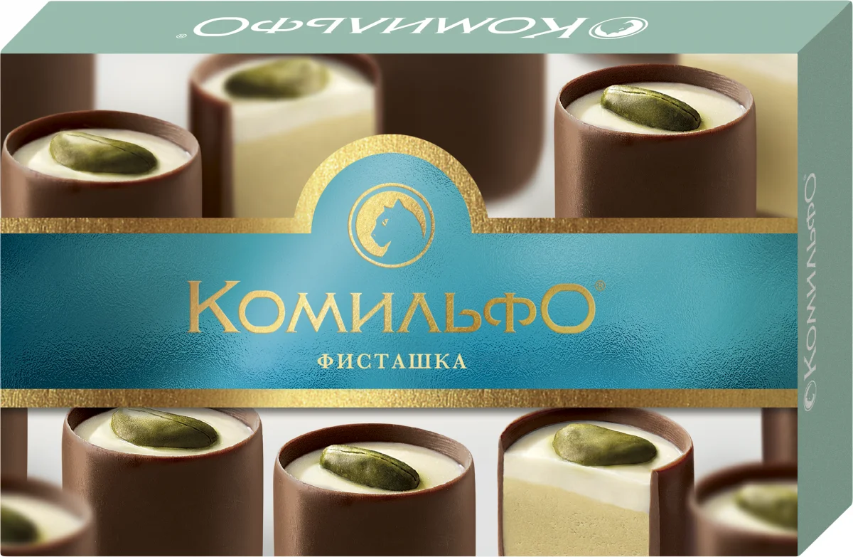 Комильфо®. Фисташка. Конфеты шоколадные с двухслойной начинкой. 116г