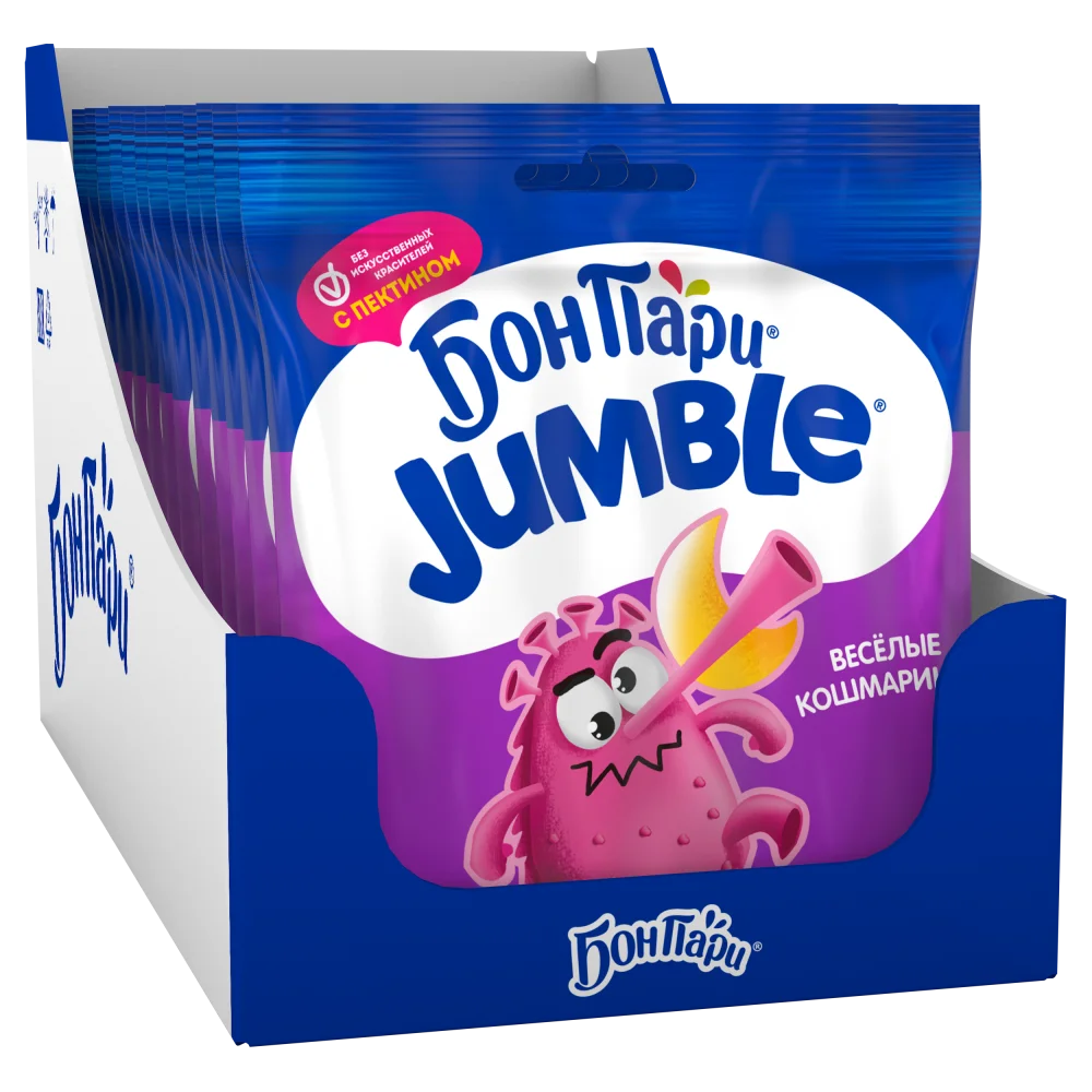 Jumble® Веселые кошмарики®. Мармелад жевательный со вкусом фруктов. 70г
