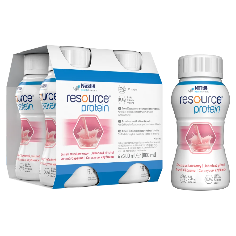 Resource Протеин жидкая смесь со вкусом клубники банка 200 мл