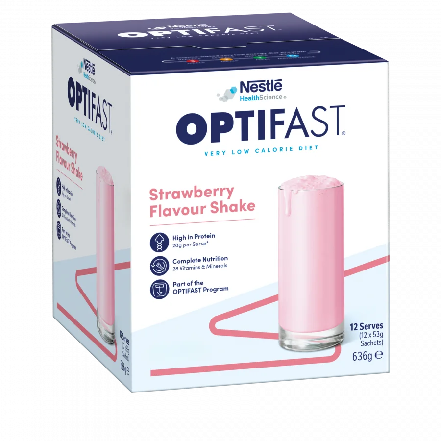 OPTIFAST MILK SHAKE Клубника 12x53г