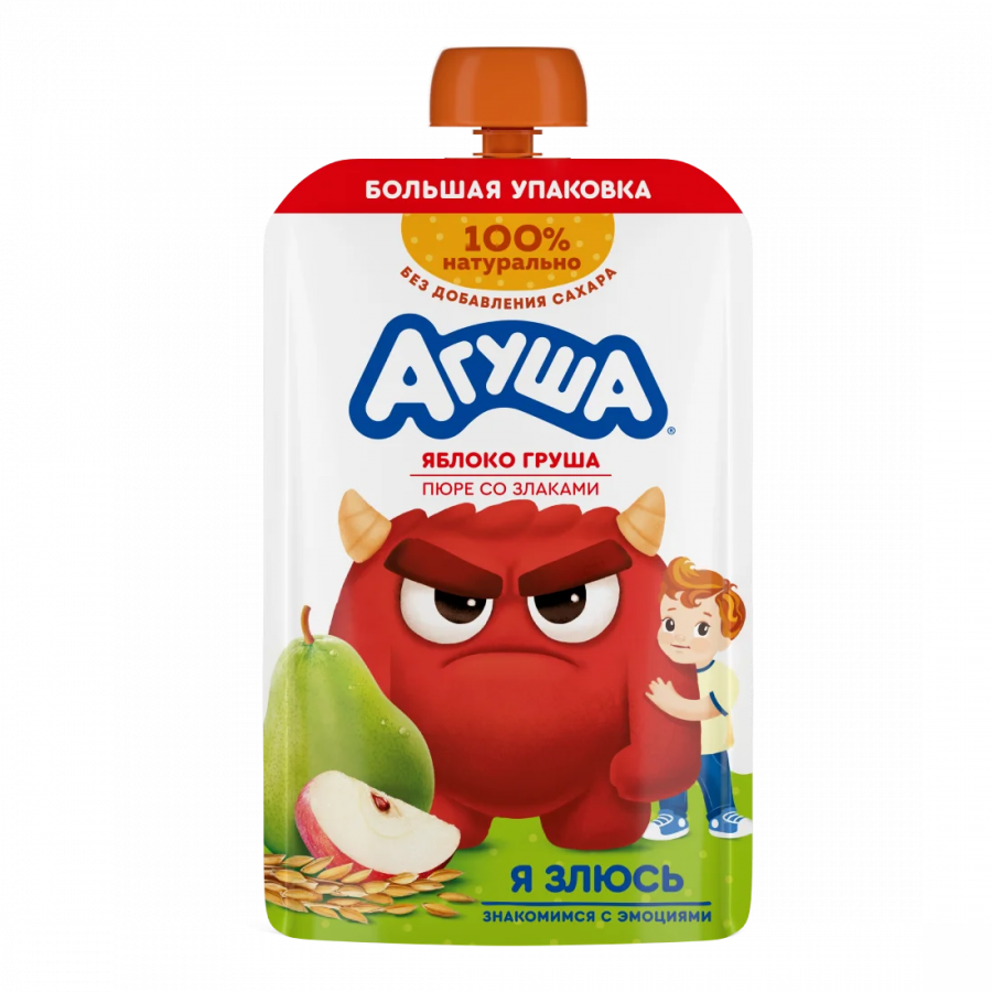 Пюре из яблока и груши со злаками. 160 г