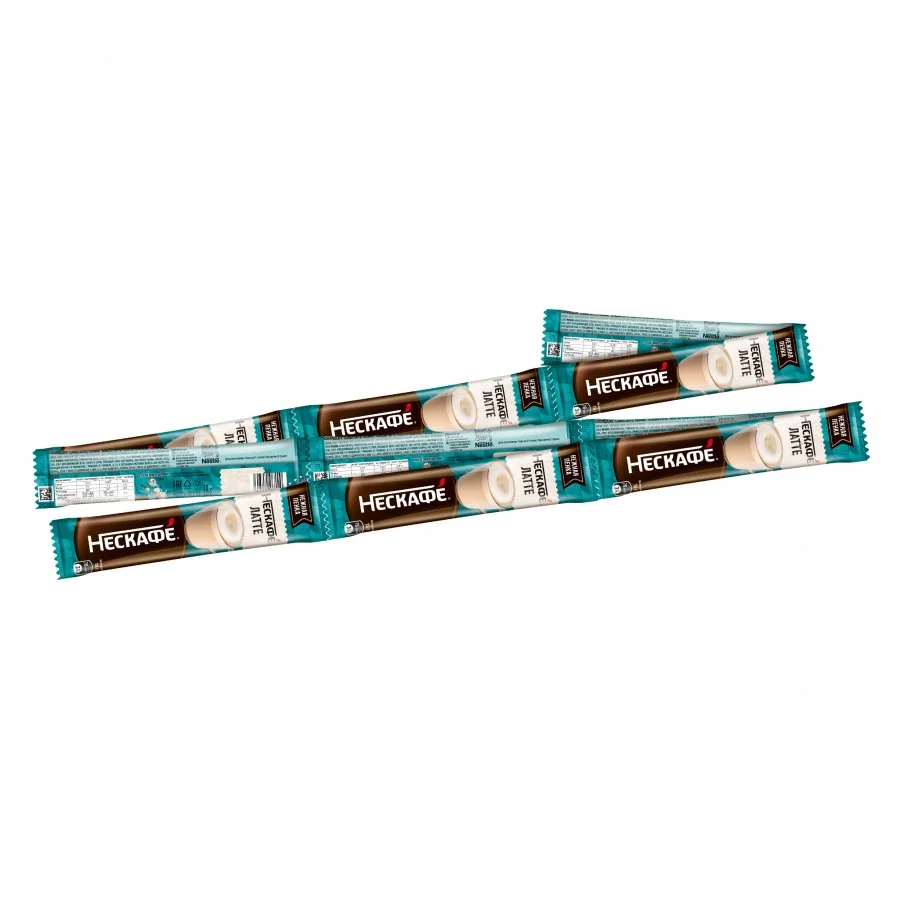 10 порций по 18 г. Цепь. NESCAFÉ®. Latte. Напиток кофейный, растворимый, порционный.
