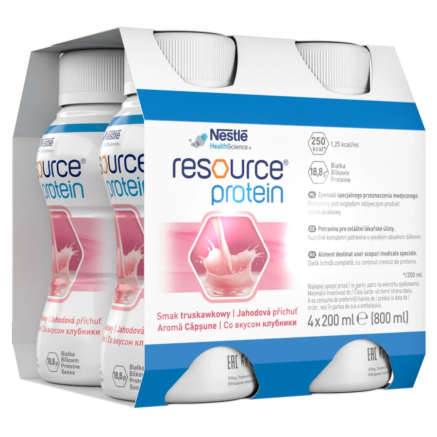 Resource Протеин жидкая смесь со вкусом клубники банка 200 мл