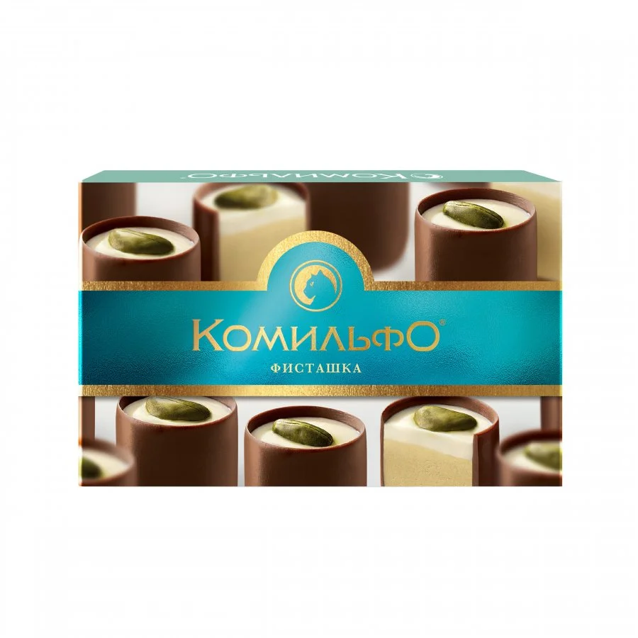 Комильфо®. Фисташка. Конфеты шоколадные с двухслойной начинкой. 116г