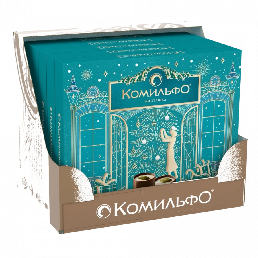 Комильфо®. Фисташка. Конфеты шоколадные с двухслойной начинкой. 232г