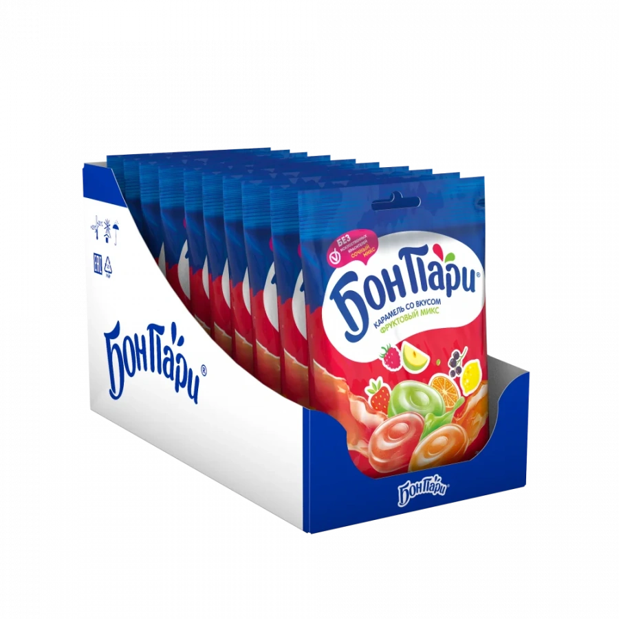 БОН ПАРИ®  ФРУКТОВЫЕ ЛЕДЕНЦЫ. АССОРТИ 500г