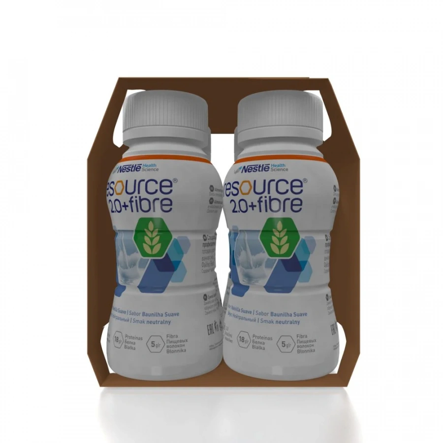 Resource®  2.0+Fibre (Ресурс 2.0+Файбер), жидкая смесь с нейтральным вкусом, 200 мл