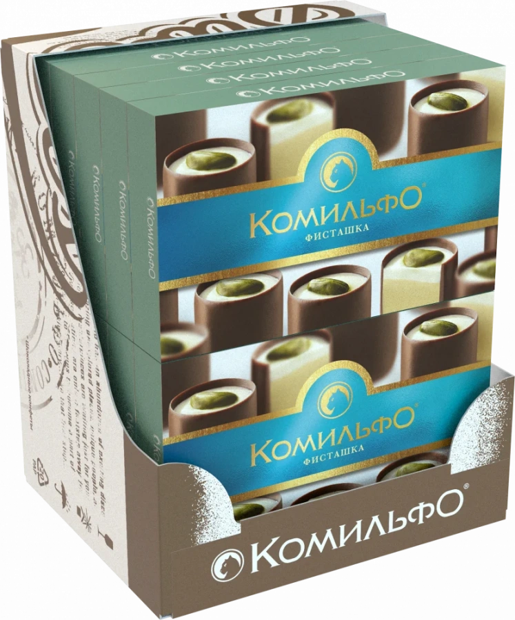 Комильфо®. Фисташка. Конфеты шоколадные с двухслойной начинкой. 116г