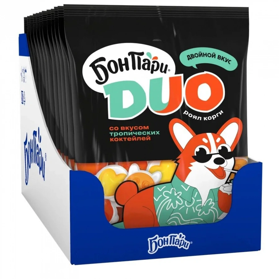 БОН ПАРИ® ДУО. Роял корги. Со вкусом тропических коктейлей. Мармелад жевательный.