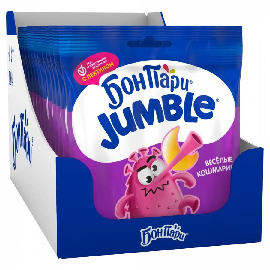 Jumble® Веселые кошмарики®. Мармелад жевательный со вкусом фруктов. 70г