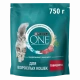 Сухой корм Purina ONE® для взрослых кошек, с высоким содержанием говядины и цельными злаками, Пакет, 750 г
