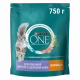 Сухой корм Purina ONE® для взрослых кошек для красивой шерсти, здоровой кожи и контроля образования волосяных комков, с высоким содержанием курицы и цельными злаками, Пакет,750 г