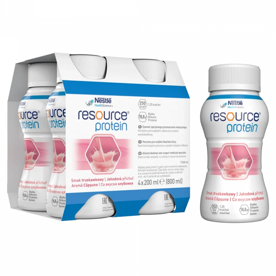 Resource Протеин жидкая смесь со вкусом клубники банка 200 мл