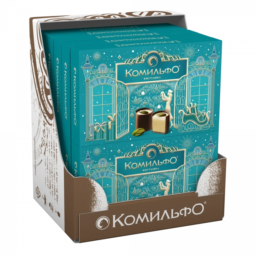 Комильфо®. Фисташка. Конфеты шоколадные с двухслойной начинкой. 116г